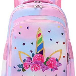 CAMTOP Girls Backpack for School Kids Backpacks Preschool Kindergarten Elementary Bookbag(Rainbow,Age 3-9 Years)