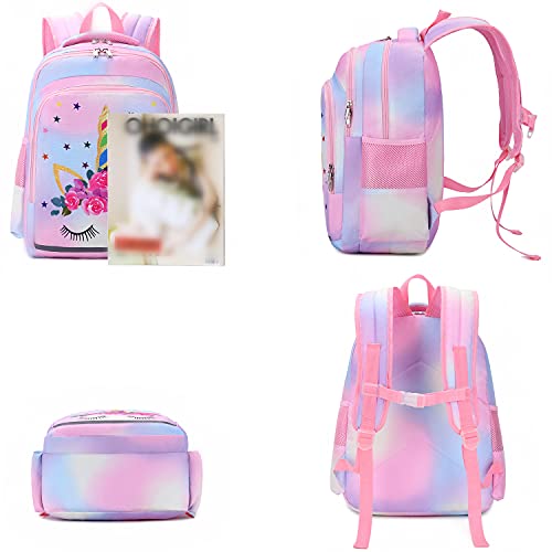 CAMTOP Girls Backpack for School Kids Backpacks Preschool Kindergarten Elementary Bookbag(Rainbow,Age 3-9 Years)