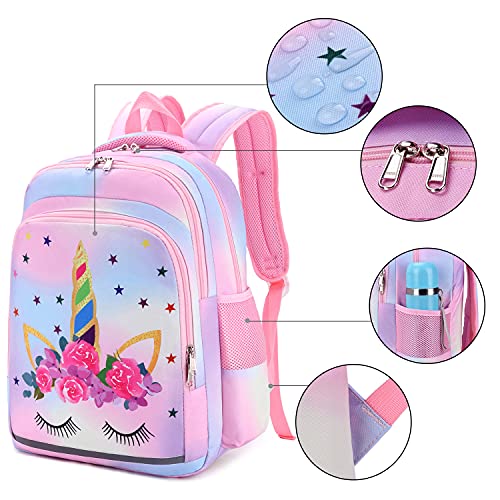 CAMTOP Girls Backpack for School Kids Backpacks Preschool Kindergarten Elementary Bookbag(Rainbow,Age 3-9 Years)