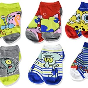 Nickelodeon Spongebob Squarepants Boys No Show Socks, Blue, Medium