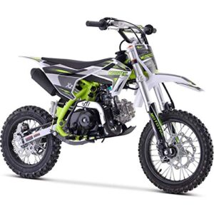 mototec x2 110cc 4-stroke gas dirt bike green, 61x28x40, (mt-db-x2-110cc_green)