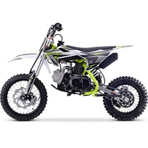 MotoTec X2 110cc 4-Stroke Gas Dirt Bike Green, 61x28x40, (MT-DB-X2-110cc_Green)