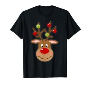 rudolph red nose reindeer t-shirt | santa christmas t-shirt