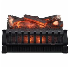 duraflame 20" electric fireplace log set insert and fire crackler combo with infrared quartz set heater and realistic ember bed and logs - dfi021aru-csfc