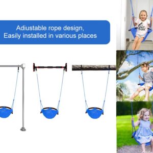 ROPECUBE Kids Swing Seat, Hand-Knitting Toddler Swing, Swing Seat for Kids with Adjustable Ropes, Kids Tree Swing Porch Swing Rope Swing Seat, for Outdoor Indoor, Playground, Backyard(Blue)