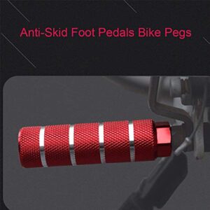 Enkarl Bike Pegs Anti-Skid Lead Foot Bicycle Pegs Aluminum Alloy BMX Pegs for Mountain Bike Cycling Rear Stunt Pegs Fit 3/8 inch Axles 26T (Black)