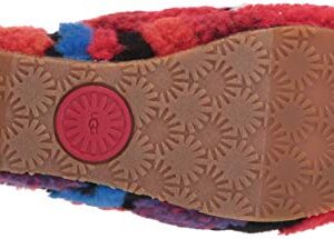 UGG Women's Fluff Yeah Slipper, Red Cali Collage, 6