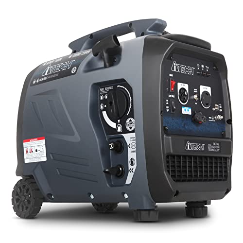 A-ITECH 2300-Watt Dual Fuel RV Ready Portable Inverter Generator Small with Super Quiet Operation for Home or Emergency, EPA & CARB Compliant, AT20-223001