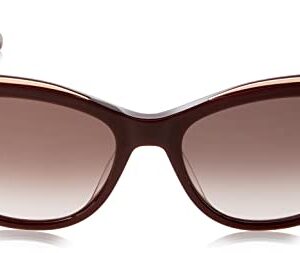 Fossil Women's Female Sunglass Style FOS 2103/G/S Cat Eye, Burgundy, 52mm, 18mm