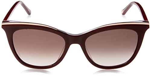 Fossil Women's Female Sunglass Style FOS 2103/G/S Cat Eye, Burgundy, 52mm, 18mm