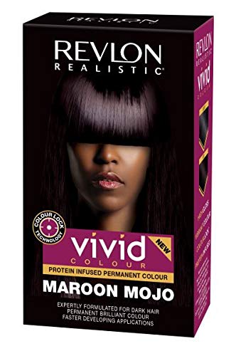 Revlon Realistic Vivid Colour Protein Infused Permanent Colour Maroon Mojo (Pack of 2)