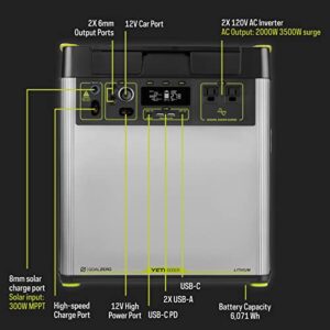 Goal Zero Yeti 6000X Portable Power Station for Homes, 6000 Watt-Hours, Solar-Powered Generator with USB-A/USB-C Ports and AC Outlets (Solar Panel Not Included), Portable Emergency Power Supply