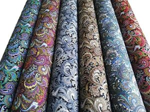 nother 6 pcs fat quarters fabric bundles 18 inchx22 inch cotton quilting fabric for sewing mask,paisley pattern