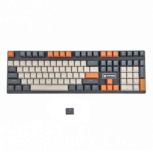 YMDK Double Shot 108 Dyed PBT Shine Through OEM Profile Rainbow Carbon Sunset Keycap for MX Switches Mechanical Keyboard（Only Keycap） (Carbon)