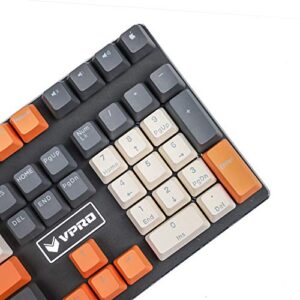 YMDK Double Shot 108 Dyed PBT Shine Through OEM Profile Rainbow Carbon Sunset Keycap for MX Switches Mechanical Keyboard（Only Keycap） (Carbon)