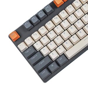 YMDK Double Shot 108 Dyed PBT Shine Through OEM Profile Rainbow Carbon Sunset Keycap for MX Switches Mechanical Keyboard（Only Keycap） (Carbon)