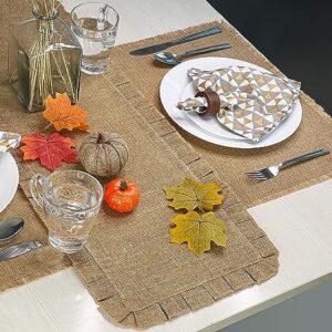 CHARDIN HOME Jute Burlap Placemats, Set of 4 Festive Table mats | 13''x19'' Natural Jute with Gold Lurex | Perfect for Weddings, Holidays, Birthdays, Occasions or Everyday