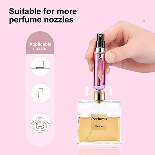 Yamadura Portable Mini Refillable Perfume Atomizer Bottle Spray, Scent Pump Case for Travel (5ml, 4 Pack) 4