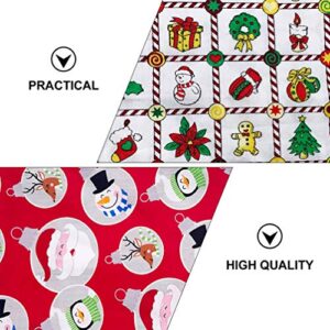 Cabilock Quilted Fabric 6pcs Christmas Cotton Fabric Sheet Patchwork Fabric Scrap Cotton Quilting Fabric Cloth for DIY Sewing Scrapbooking Christmas Dress Crafts 25cm*20cm Fabrics