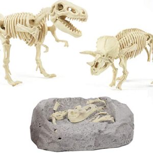 dinosaur fossils dig kit for kids，dig up dinosaurs skeleton set, archaeology for kids educational toys,dinosaur toys for kids 8-12，kids gifts，science kits