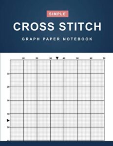 cross stitch graph paper notebook: simple cross stitch 14 count graph paper notebook - 110 pages (8.5" x 11" inches)
