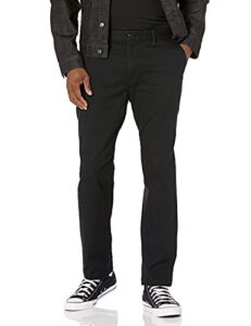 dc apparel mens worker straight chino casual pants, black, 34w x 32l us