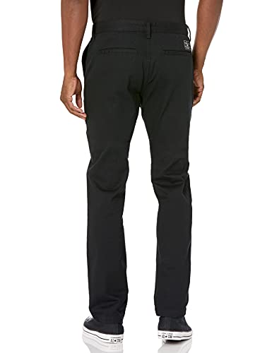 DC APPAREL mens Worker Straight Chino Casual Pants, Black, 34W x 32L US