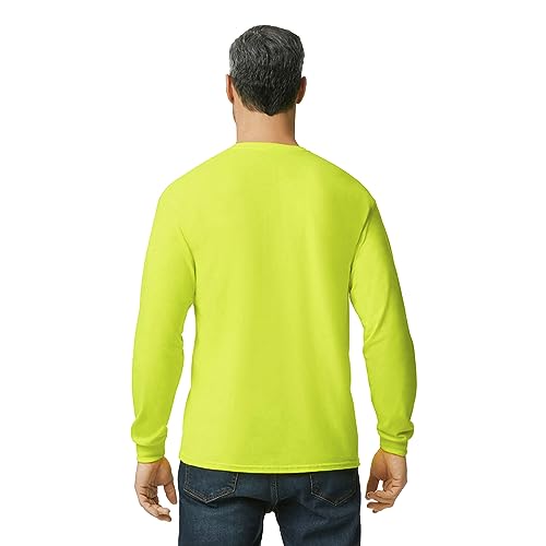 Gildan Heavy Cotton Long Sleeve T-Shirt, Style G5400, 2-Pack, Safety Green, Medium