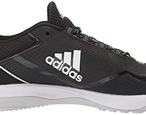 adidas Men's Icon 7 Turf Baseball Shoe, Black/White/Silver Metallic, 12