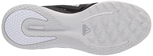 adidas Men's Icon 7 Turf Baseball Shoe, Black/White/Silver Metallic, 12