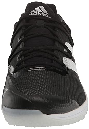 adidas Men's Adizero Afterburner 8 Turf Baseball Shoe, Black/Silver Metallic/White, 11