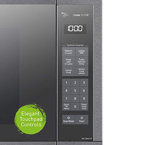 Panasonic Microwave Oven & Microwave Oven NN-SN966S Stainless Steel Countertop/Built-In with Inverter Technology and Genius Sensor, 2.2 Cubic Foot, 1250W