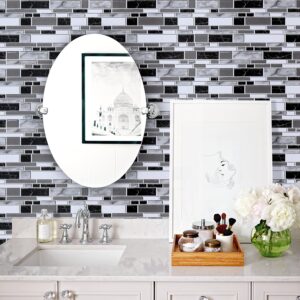 Livebor Peel and Stick Backsplash Wallpaper Kitchen Backsplash Wallpaper 11.8inch x 118.1inch Tile Contact Paper Kitchen Peel and Stick Countertops Waterproof Wallpaper for Bathroom Kitchen Wallpaper