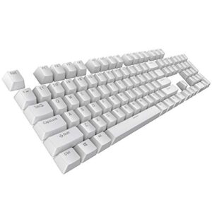 tecware pbt keycaps, double-shot pbt keycap set, for mechanical keyboards, full 112 keys set, oem profile, english (us, ansi) (white)