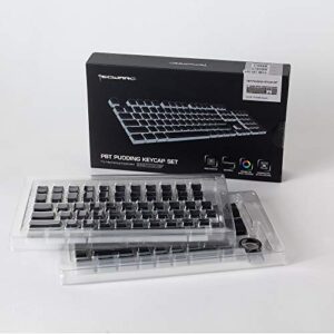 TECWARE PBT Keycaps, Double-Shot PBT Keycap Set, for Mechanical Keyboards, Full 111 Keys Set, OEM Profile, English (US, ANSI) (Pudding Black)
