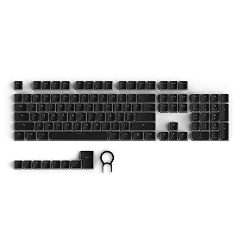 TECWARE PBT Keycaps, Double-Shot PBT Keycap Set, for Mechanical Keyboards, Full 111 Keys Set, OEM Profile, English (US, ANSI) (Pudding Black)