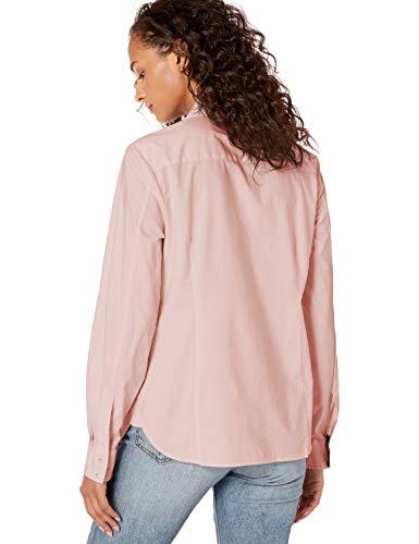 Tommy Hilfiger Button-Down Shirts for Women, Casual Tops, Ballerina Pink 01, Large