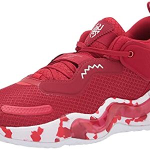 adidas Unisex D.O.N. Issue 3 Basketball Shoe, Team Power Red/White/Vivid Red, 9.5 US Men