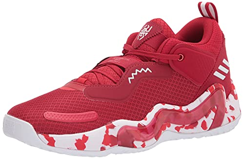 adidas Unisex D.O.N. Issue 3 Basketball Shoe, Team Power Red/White/Vivid Red, 9.5 US Men