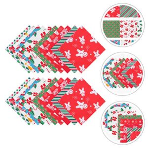 Floral Bedsheets 20pcs Christmas Patchwork Fabric Christmas Cotton Fabric Bundles Quilting Fabric Fat Quarters Precut Fabric Scraps for Xmas Sewing Crafting 15 * 15cm Quilted Sheets