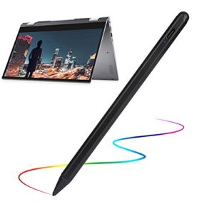 stylus pens for dell 2 in 1 laptop pencil, evach capacitive high sensitivity digital pencil with 1.5mm ultra fine tip stylus pencil for dell 2 in 1 laptop pen, black