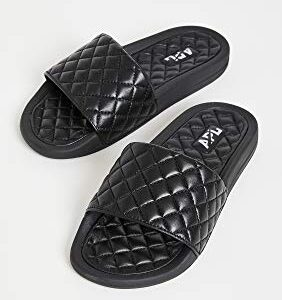 APL: Athletic Propulsion Labs Women's Lusso Slides, Black, 7 Medium US