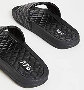 APL: Athletic Propulsion Labs Women's Lusso Slides, Black, 7 Medium US