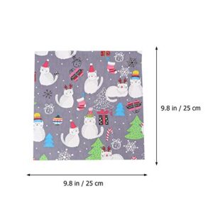 Kisangel Quilting Fabric 9pcs Christmas Cotton Fabric Bundles Square Sewing Precut Patchwork Printed Scraps for DIY Xmas Stocking Tree Wreath Doll Dress Scrapbook 25x25cm (Colorful)