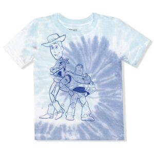 disney toy story boys’ woody, buzz lightyear and forky t-shirt for toddlers and little kids white