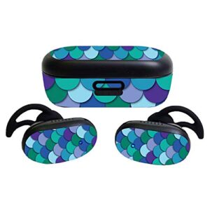 mighty skins mightyskins glossy glitter skin compatible with bose quietcomfort earbuds (2020)