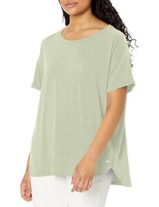amazon essentials women's studio relaxed-fit lightweight crewneck t-shirt (available in plus size), light green, x-large