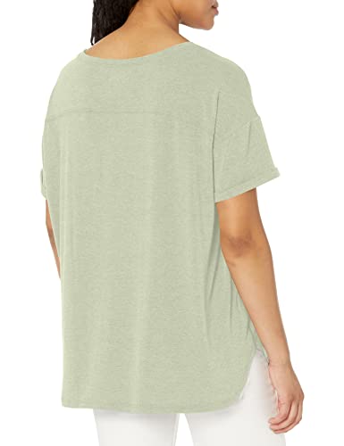 Amazon Essentials Women's Studio Relaxed-Fit Lightweight Crewneck T-Shirt (Available in Plus Size), Light Green, X-Large