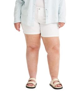 levi's women's mid length shorts, chalk white, 32