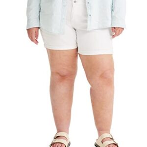 Levi's Women's Mid Length Shorts, Chalk White, 32